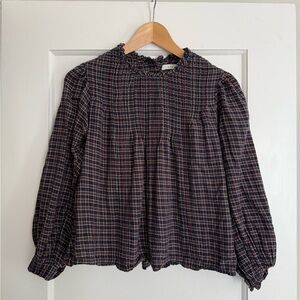 Doen Plaid Long Sleeve Women's Top